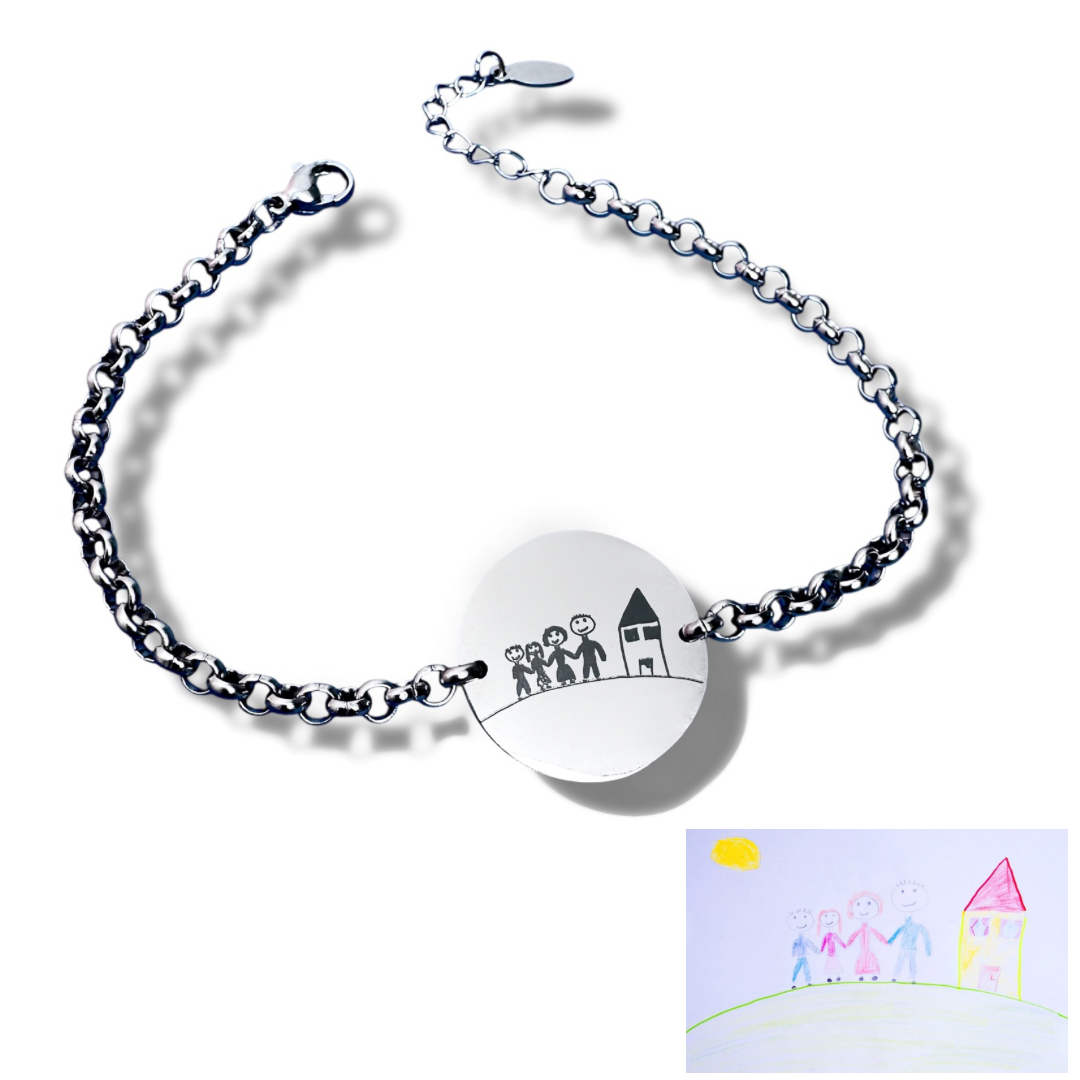 bracciale round con disegno o foto