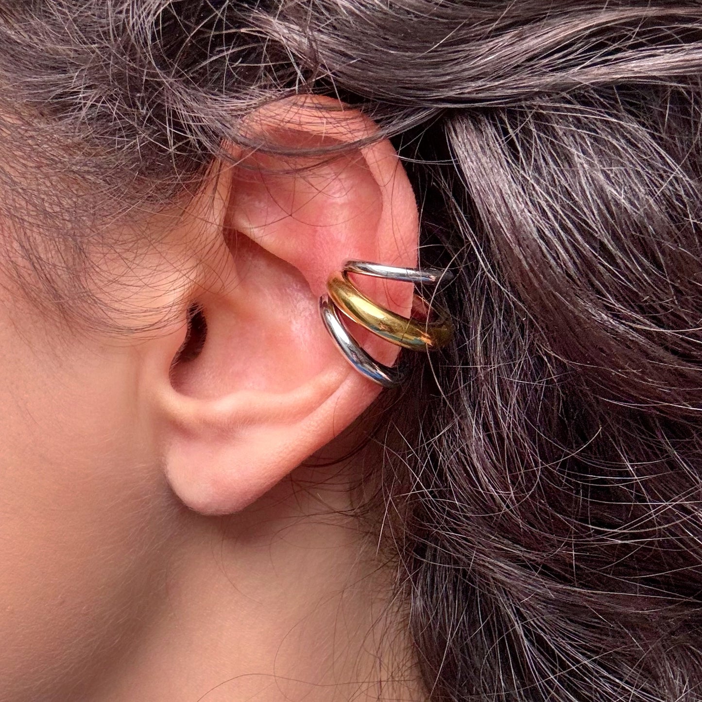 Ear Cuff - bicolor 3 fili