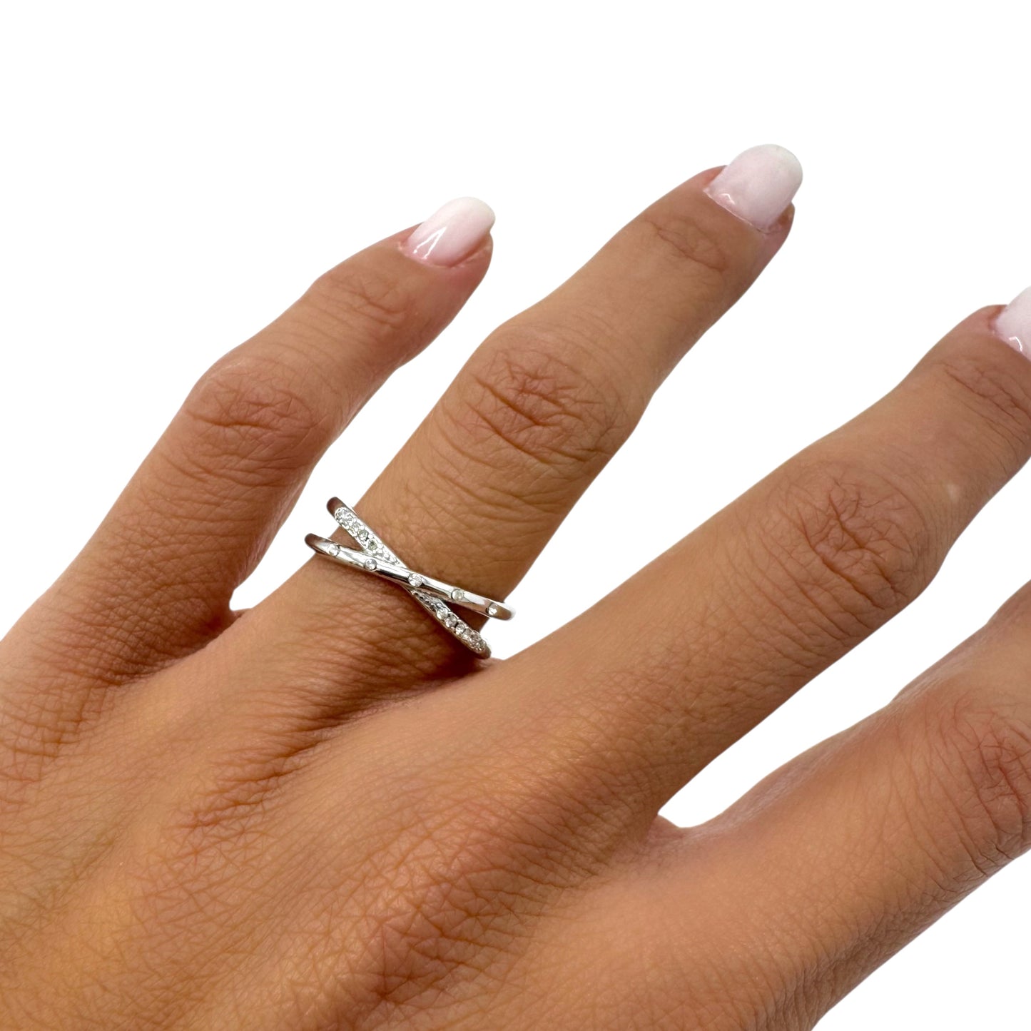 Regalo - Anello intreccio strass