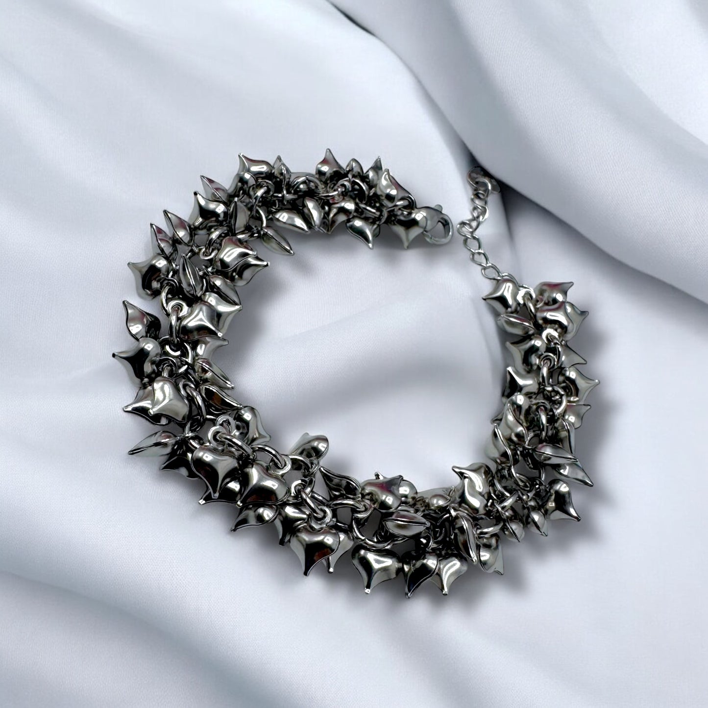 Bracciale sonoro cuoricini infiniti