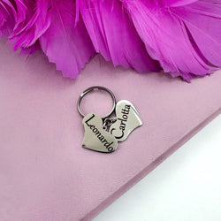 Anello doppio cuore con incisione