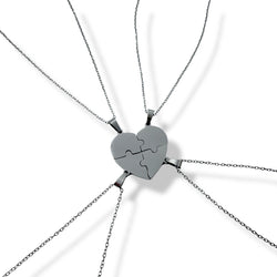 Cuori divisi - 4 collane personalizzabili con incisione