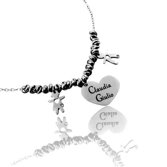 Charmy set Family - incisione - SILVER
