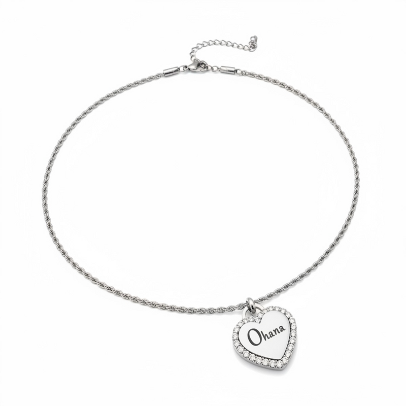 Amelie torchon cuore - collana personalizzata