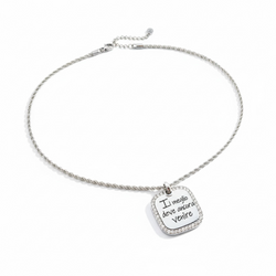 Amelie torchon quadrata- collana personalizzabile