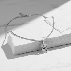 Snake rettangolo mini - collana personalizzabile