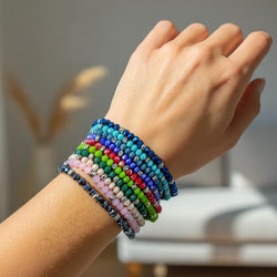 Cristalli e dadini - bracciale