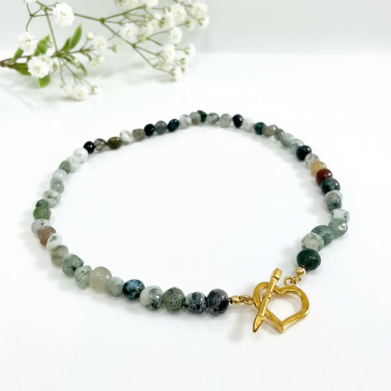Cupido stone - collana con pietre di agata muschiata