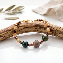 Radici - bracciale con pietre naturali e cristalli