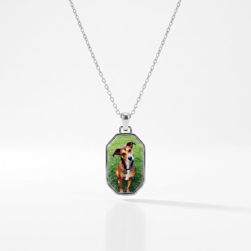 Collana personalizzabile con foto a colori - Ottagono