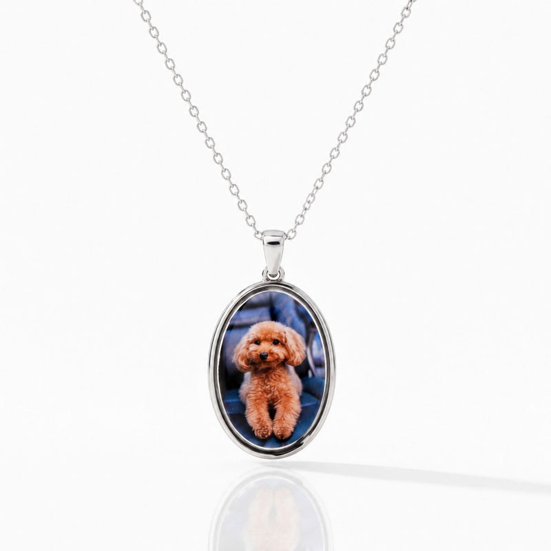 Collana personalizzabile con foto a colori - Ovale