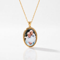 Collana personalizzabile con foto a colori - Ovale