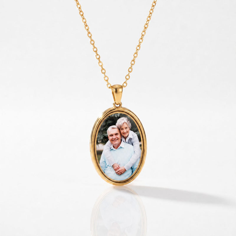 Collana personalizzabile con foto a colori - Ovale