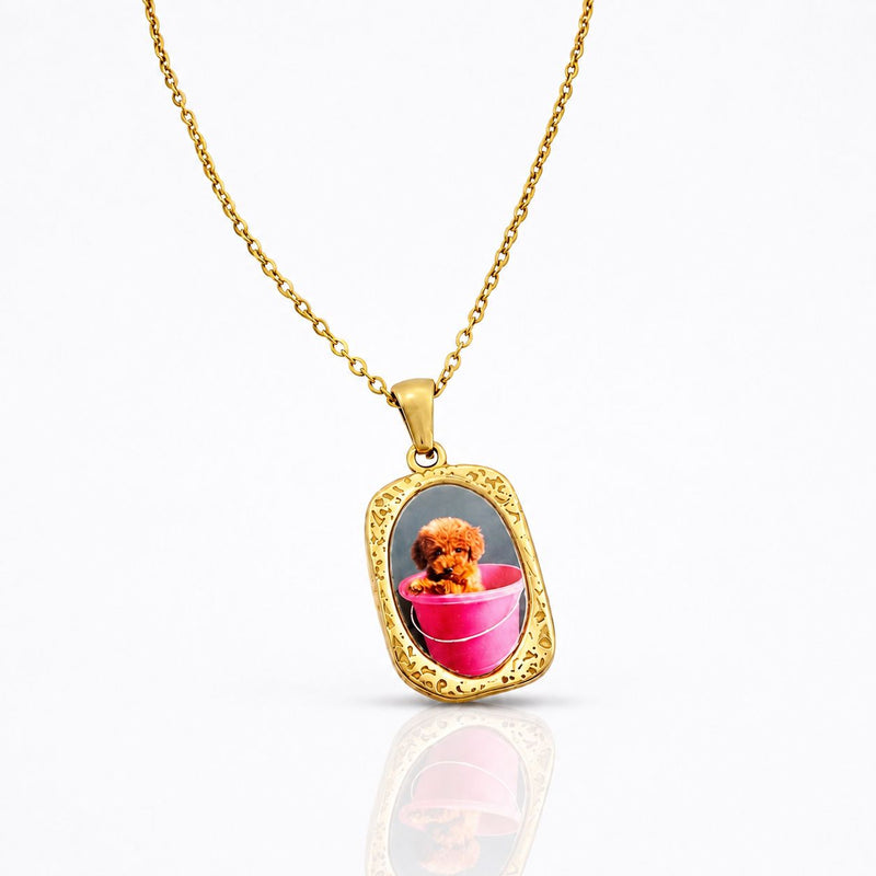 Collana personalizzabile con foto a colori - Cornice