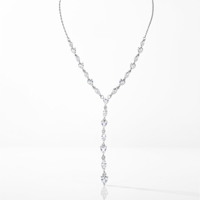 Cascata di cuori e gocce - collana