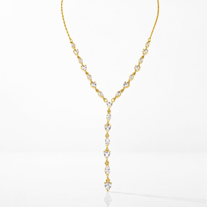 Cascata di cuori e gocce - collana