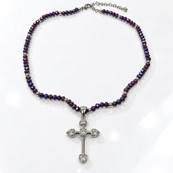 Divina - collana personalizzabile con cristalli e croce