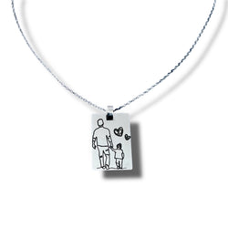 Collana rettangolare incisione