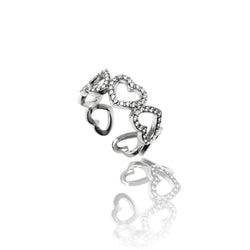 Cuoricini strass - anello
