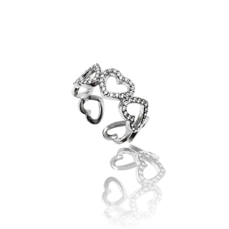 Cuoricini strass - anello