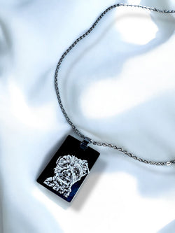 Collana fotoincisione rettangolare