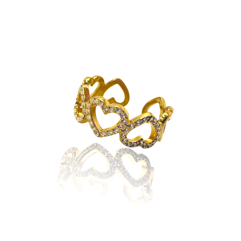 Cuoricini strass - anello