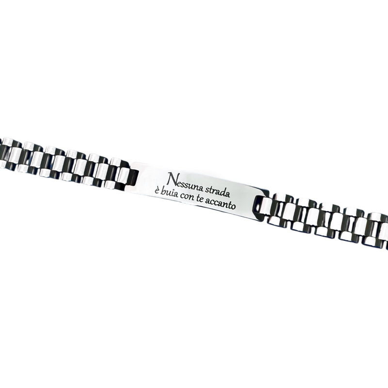 Bracciale targhetta big con incisione
