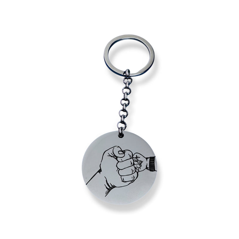 Portachiavi tondo con incisione