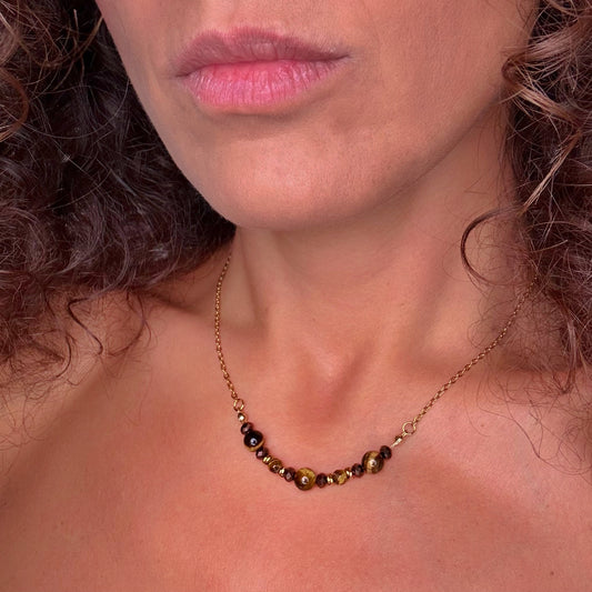 Safiria - collana occhio di tigre