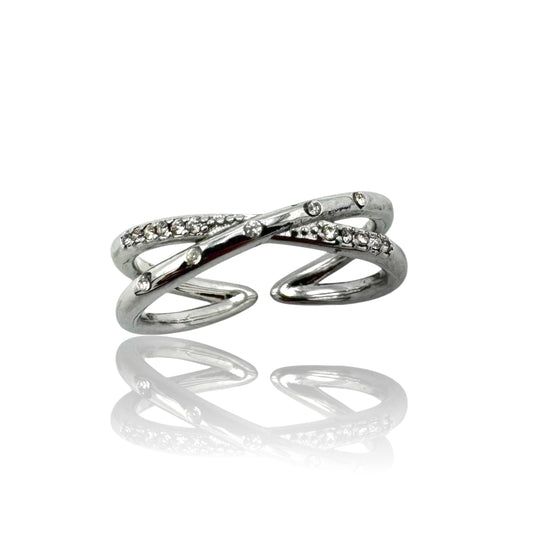 Regalo - Anello intreccio strass