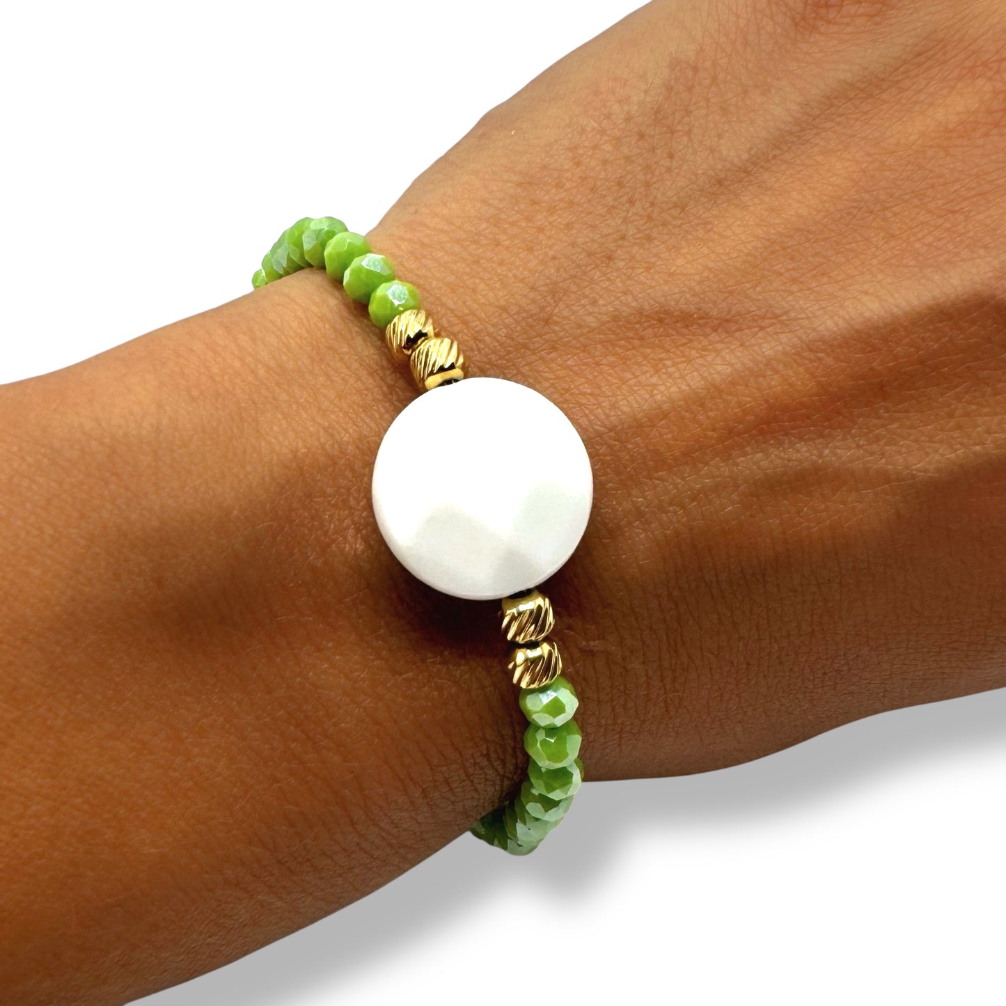 Luxury stone - bracciale agata bianca
