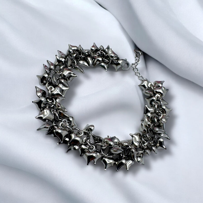 Bracciale sonoro cuoricini infiniti