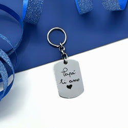 Portachiavi mini con scritta a mano o foto