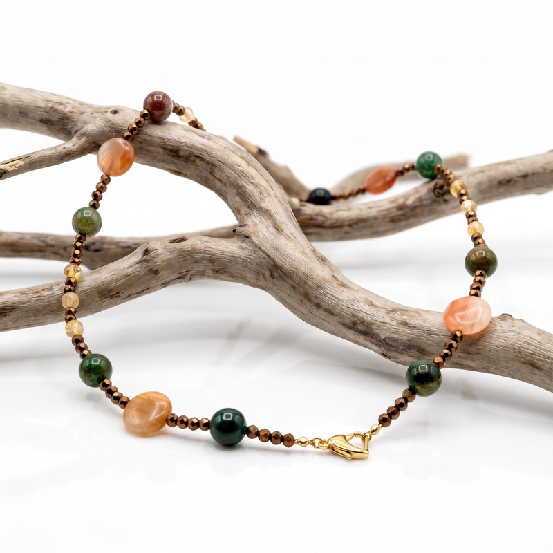 Radici - collana con pietre naturali e cristalli