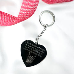 Portachiavi cuore con incisione